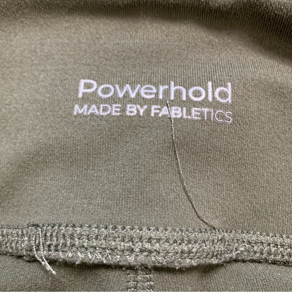 FABLETICS Powerhold Crop Leggings With Elastic Waistband Olive Green Size Medium - Picture 8 of 10